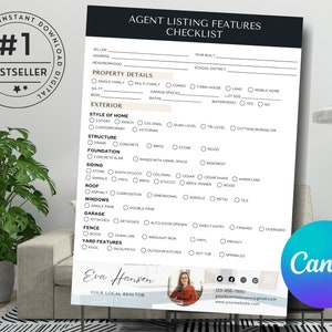 Agent listing features checklist Real estate Property checklist Residence Listing tips realtor Agent House specifics Checklist home features
