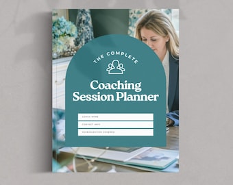 Canva Template, Editable Coaching Session Planner, Business Coaching Worksheets, Client Management Notes, Instant Download