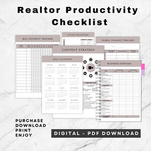 Realtor Productivity checklist
