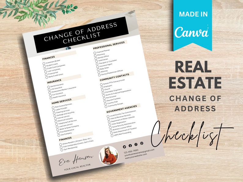 Change of Address Template - Etsy