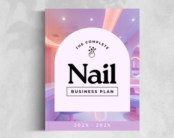 Nail Business Plan Template, Editable Canva Strategy for Nail Techs, Printable Template for Small Business