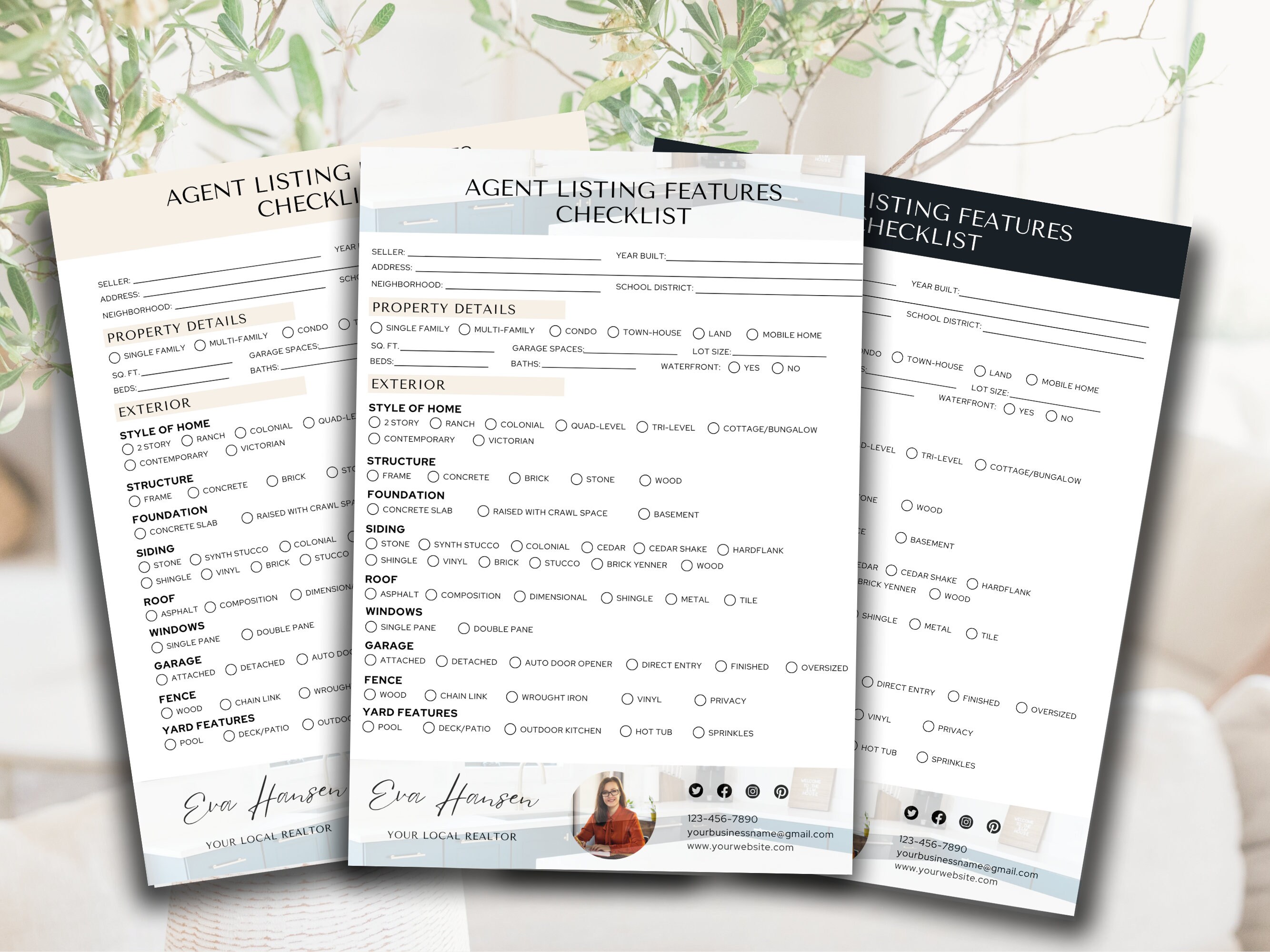 Agent Listing Features Checklist Real Estate Property Checklist ...