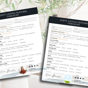 Agent Listing Features Checklist Real Estate Property Checklist ...