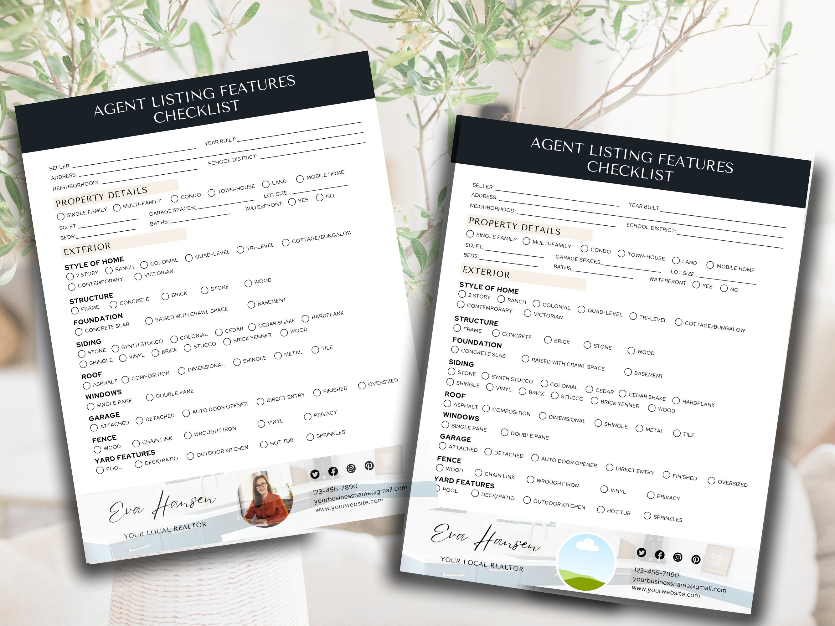 Agent Listing Features Checklist Real Estate Property Checklist ...