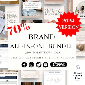 380+ Brand Bundle Templates, Business Branding Kit, branding mood boards, Branding Package, Editable Canva Templates, Printable template
