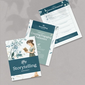 Storytelling Worksheet, Novel Writing Templates, Goodnotes Workbook for Authors, Character Workbook