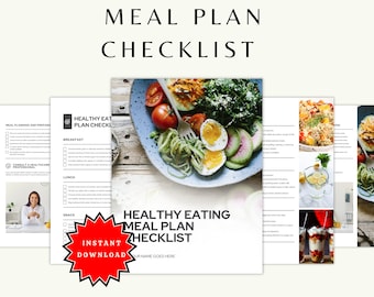 meal planning checklist Healthy Eating check list guide dietitian Meal Plan Client giveaway