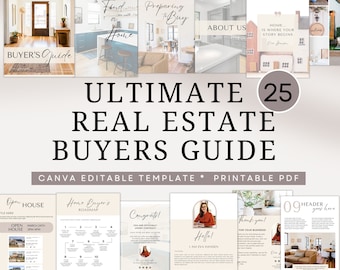 Real Estate Buyer Guide Step By Step Buyer's Roadmap Editable Canva Printable Template Home Buying Process Realtor Packet Financial Advise