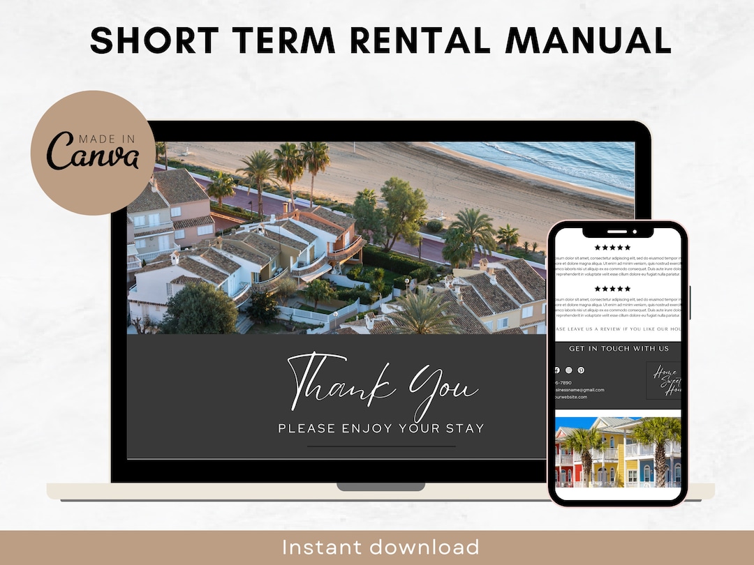 Airbnb & VRBO Customizable Guest House Rules Book Etsy