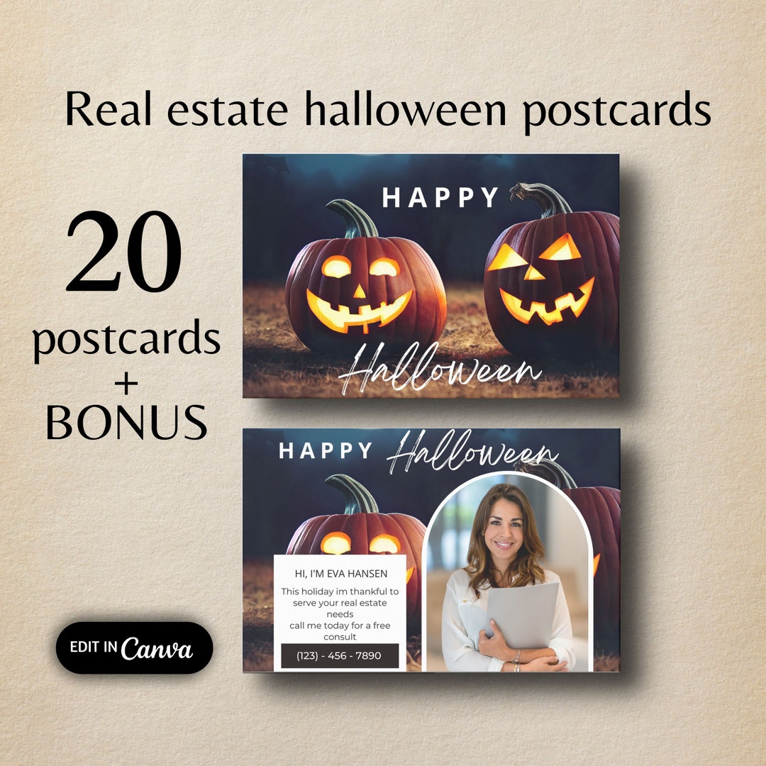 Halloween Real Estate Postcards Bundle of 20 Trick or Treat Etsy