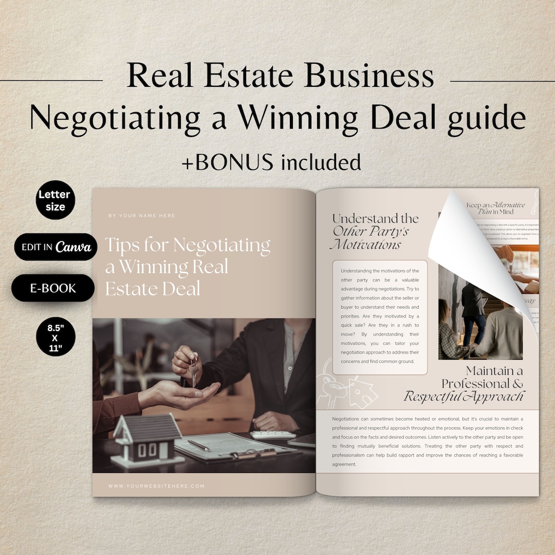 Tips for Negotiating a Winning Real Estate Deal Guidebook Real Estate