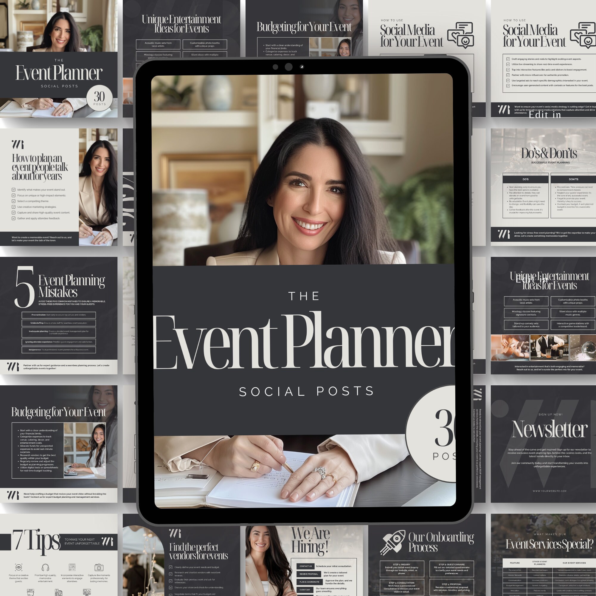 Event Planner Instagram Content Posts, Wedding Planner Social Media ...