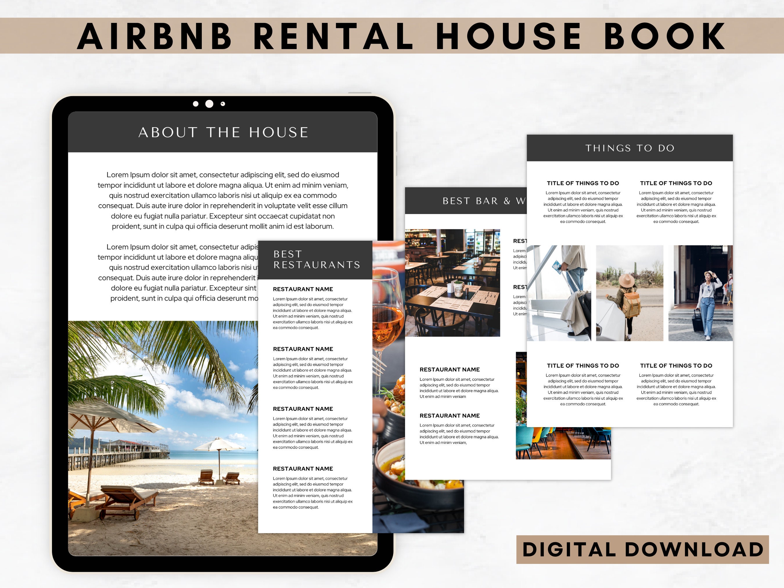 Airbnb & VRBO Customizable Guest House Rules Book Etsy