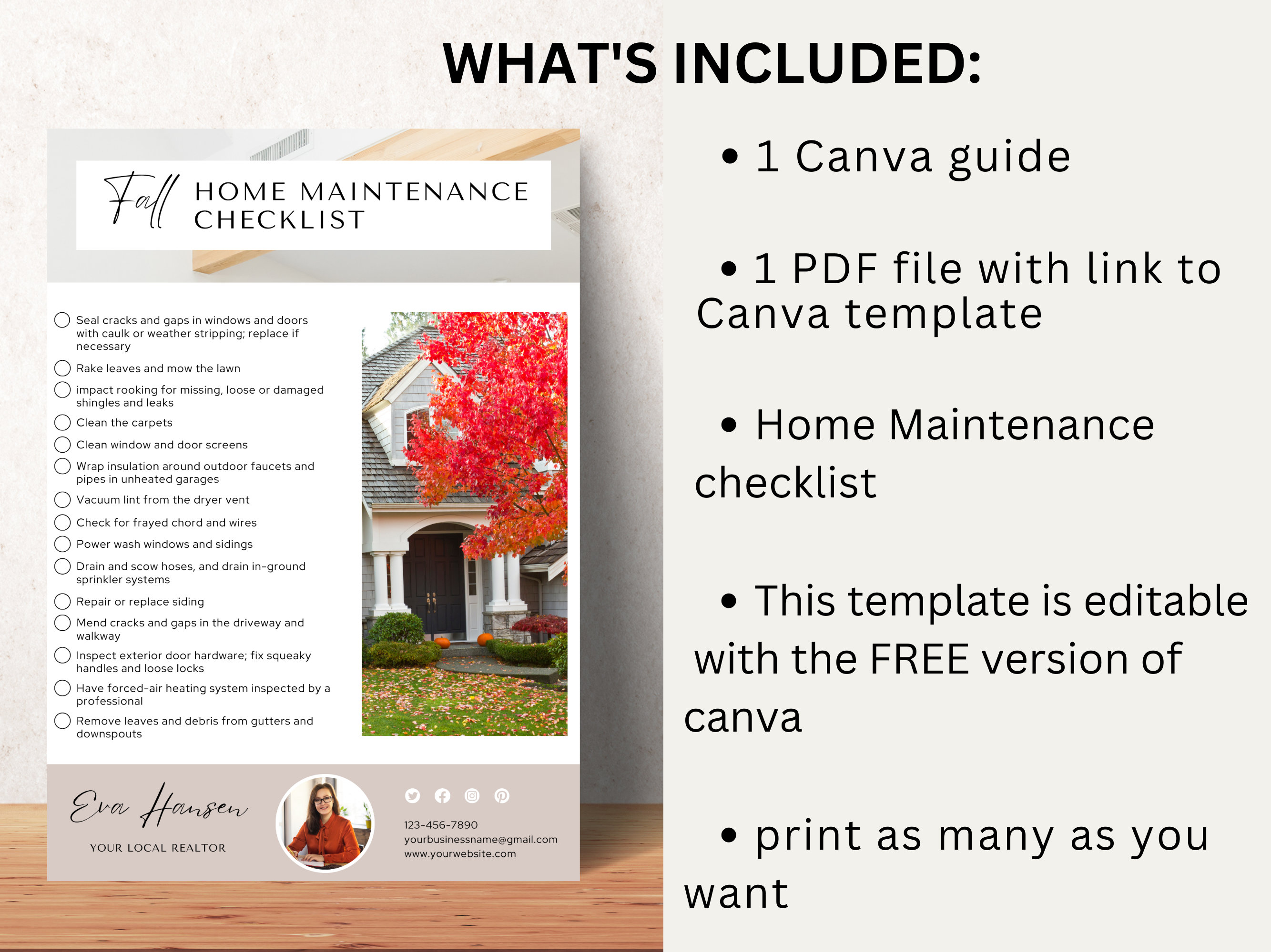 Quarterly Home Maintenance Checklist, Real Estate Flyer Template ...