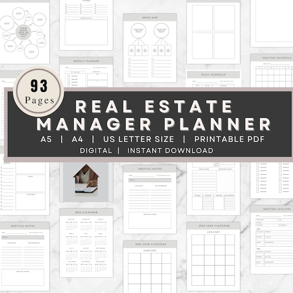 Real Estate Planner Etsy