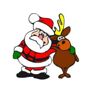 Merry Christmas svg, Santa svg, Reindeer svg, cutting file svg, dxf, eps, Cricut Design Space, Cameo Silhouette Studio, santa claus svg