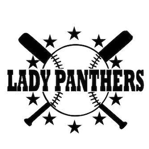 Lady Panthers Svg, Panthers Softball Svg, Softball-Dateien Svg, Softball SVG DXF EPS Silhouette Studio geschnitten Datei Cricut
