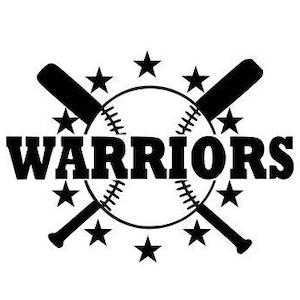 Warriors Baseball svg, warriors school svg, warriors team spirit, SVG DXF EPS Silhouette Studio Cut File Digital Cut Files Cricut design