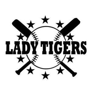 Lady Tigers Svg, Tigers Baseball Svg, Softball-Dateien Svg, Softball SVG DXF EPS Silhouette Studio geschnitten Datei Cricut