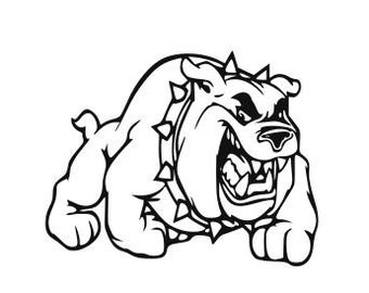 Bulldog Mascot college High school SVG File Cutting DXF EPS design cutting, files for Silhouette Studio, Cricut Design space
