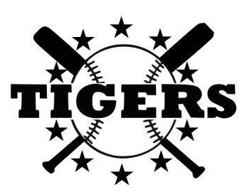 Tigers Baseball svg, baseball cut file, baseball mom svg, Baseball svg DXF EPS Silhouette Studio Cut File Digital Cut Files Cricut