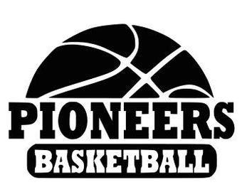 Pioneers svg, Pioneers Basketball svg, Basketball svg, SVG, DXF, EPS, Silhouette Studio, Cut Files, Digital Cut Files, Cricut, Pioneer Shirt