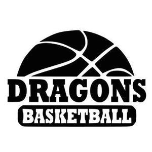 Dragons svg, Dragons Basketball svg, Basketball svg, SVG, DXF, EPS, Silhouette Studio, Cut Files, Digital Cut Files, Cricut, Dragons shirt