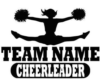 Cheerleader SVG, DXF, EPS, Ai designklippfiler för Silhouette Studio och Cricut Design space Gymnasielagsport