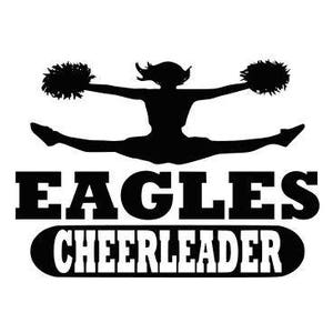 Adler Svg, Eagles Cheerleader Svg, Cheerleader Svg, SVG, DXF, EPS, Silhouette Studio, schneiden Dateien, digitale geschnittene Dateien, Cricut Design