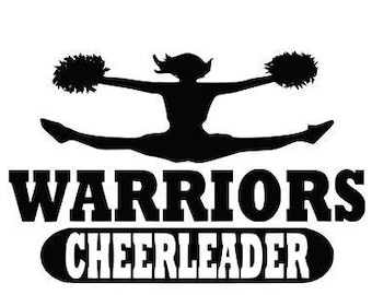 Warriors svg, Warriors Cheerleader svg, Cheerleader svg, SVG, DXF, EPS, Silhouette Studio, Cut Files, Digital Cut Files, Cricut Design