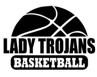 Lady Trojans svg, Trojans Basketball svg, Basketball svg, SVG, DXF, EPS, Silhouette Studio, Cut Files, Digital Cut Files, Cricut