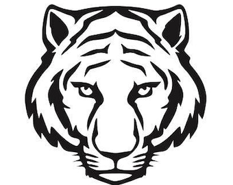 Tiger Maskottchen SVG, Tigers Fußball SVG, Schule Maskottchen Svg Tigerkopf SVG Fußball Cut Datei Fußball Clipart Fußball Mama SVG Dateien für Cricut