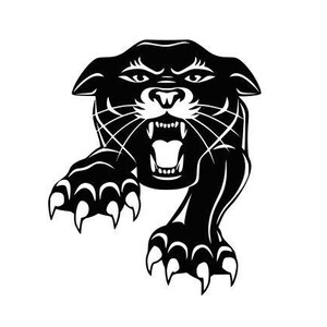 Panthers Mascot Football high school college SVG File Cutting, DXF, EPS design, cutting files for Silhouette Studio and Cricut Design space
