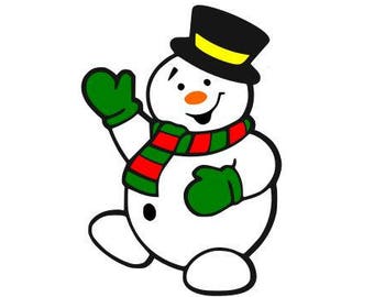 Frosty the snowman | Let it snow snowman | Frosty Clipart | Christmas cutting file svg, dxf, eps, Cricut Design Space,  Silhouette Studio