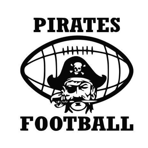 Pirates Football high school college SVG File Cutting, DXF, EPS design, cutting files for Silhouette Studio and Cricut Design space