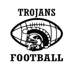Trojans Football high school college SVG File Cutting, DXF, EPS design, cutting files for Silhouette Studio and Cricut Design space