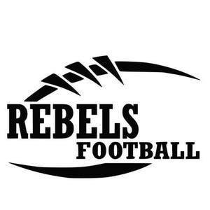 Rebels Football high school college SVG File Cutting, DXF, EPS design, cutting files for Silhouette Studio and Cricut Design space Sport