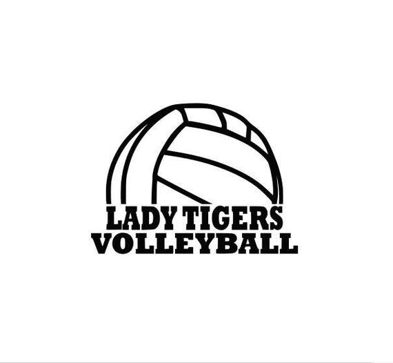 Tigers High School College Volleyball Svg File Cutting Dxf Etsy