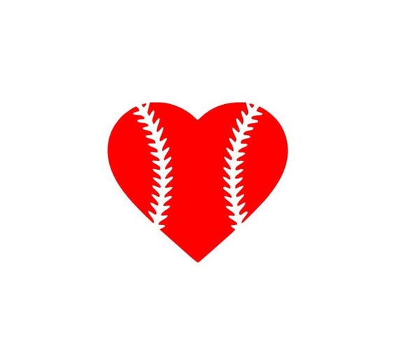 Download Baseball Heart Svg File Cutting Dxf Eps Design Cutting Etsy