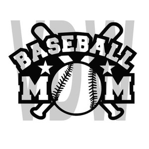 Baseball Mom Baseball Mom, Baseball SVG, Baseball Decor,SVG Files, DXF Files, Eps Files Cricut Explore, Silhouette Studio, Digital Cut Files