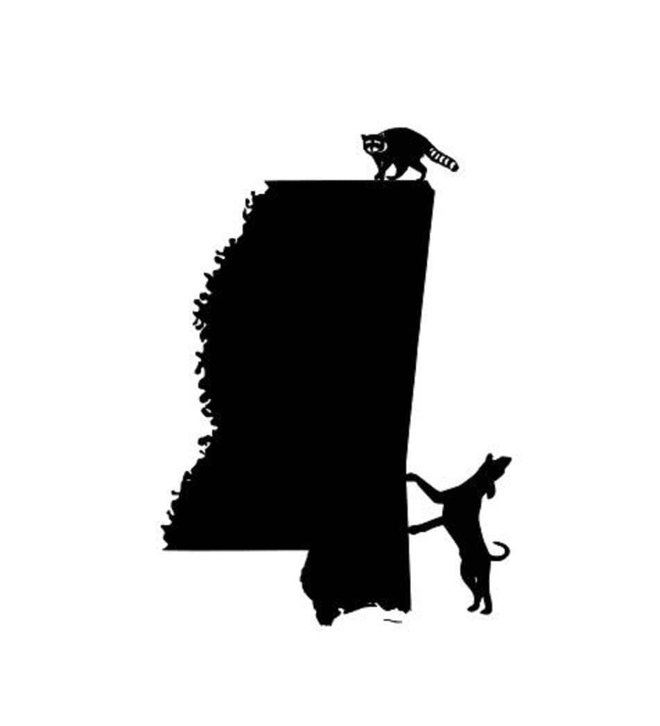 Download Coon Hunting Black Silhouette Drawing Wallpaper 40% OFF