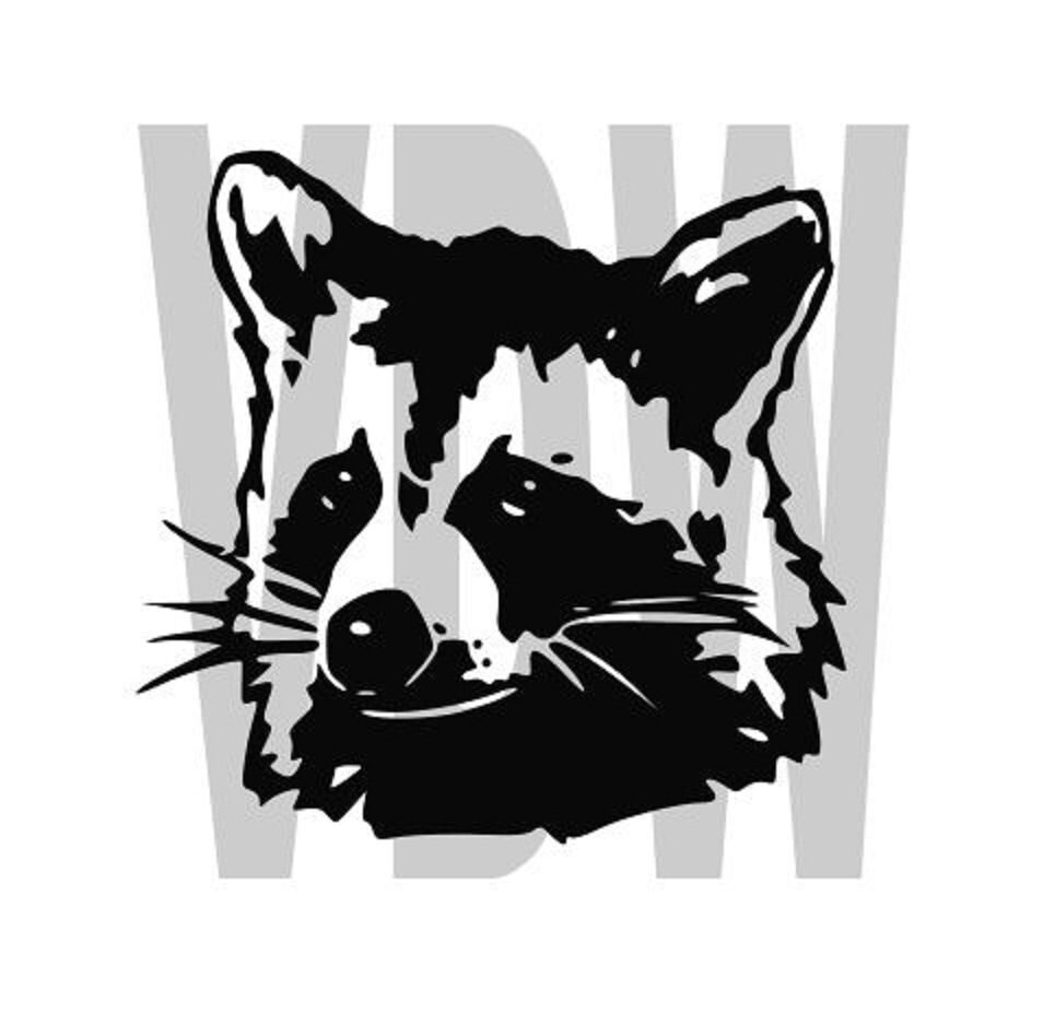 Download Coon Raccoon hunter Cutting Files Silhouette SVG DXF and EPS | Etsy