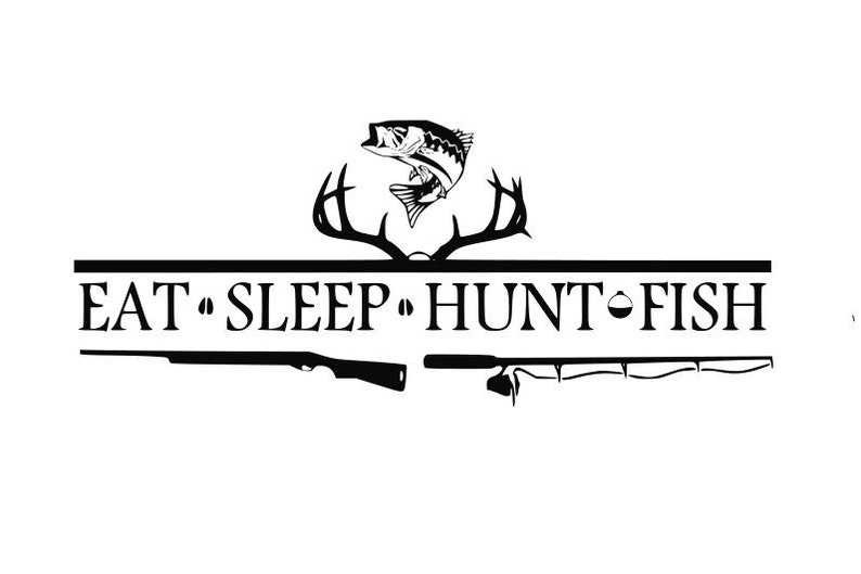 Download Deer Heads and Antlers Fishing Pole Silhouette SVG DXF and ...