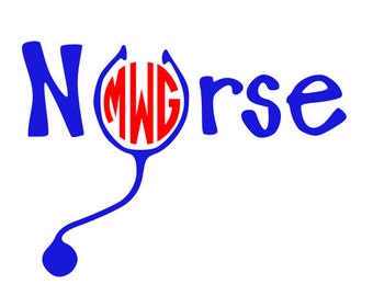 Nurse Stethoscope instant download cut file - SVG DXF EPS for Cameo and Cricut Explore machines