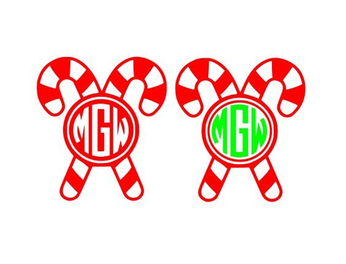 Candy Cane Svg, Christmas Candy Svg, Candy Cane Monogram, Candy Cane ...