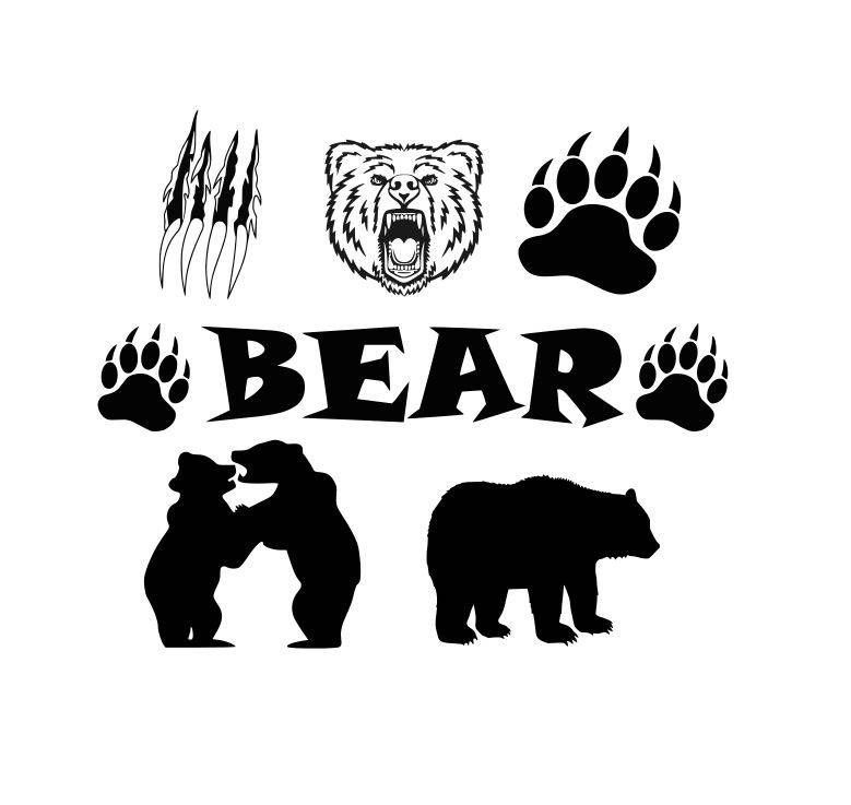 Download Bear Cut Files Bear Claw Cut Files Bear Paw Cut Files Bear ...