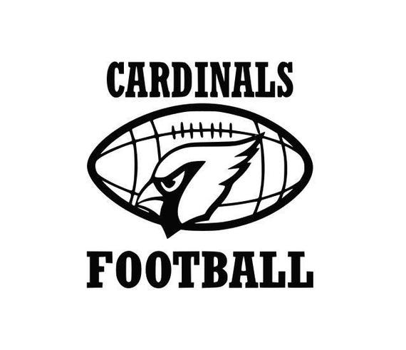 Cardinals Football high school college SVG File Cutting, DXF, EPS design, cutting files for Silhouette Studio and Cricut Design space
