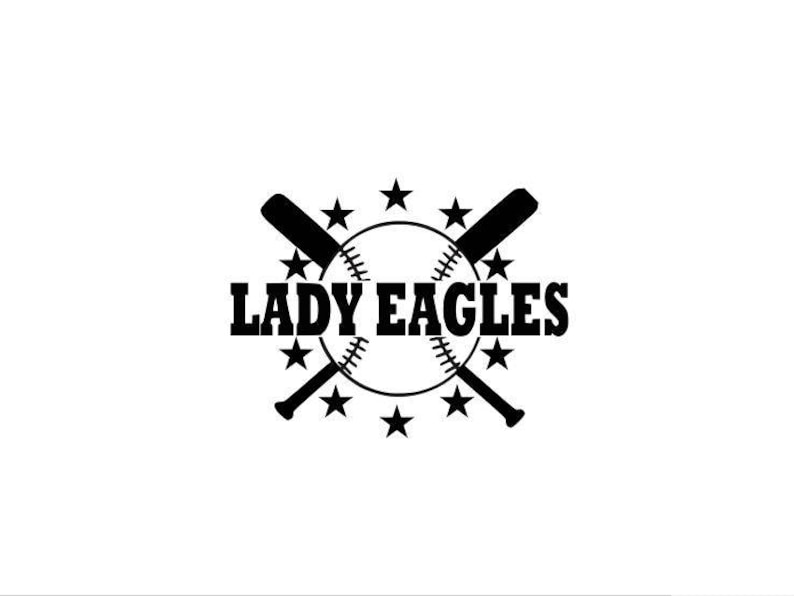 Lady Eagles Svg Eagles Softball Svg Softball Cut File Etsy