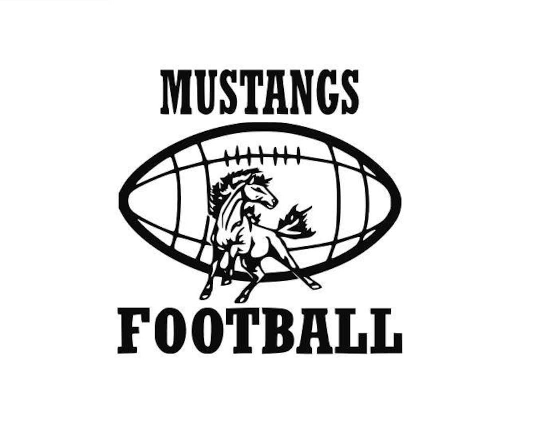 Mustangs Football high school SVG File Cutting, DXF, diseño EPS