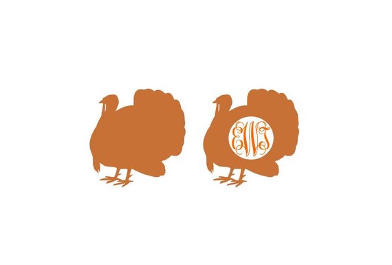 Download Turkey Svg Thanksgiving Svg Turkey Monogram Svg Etsy